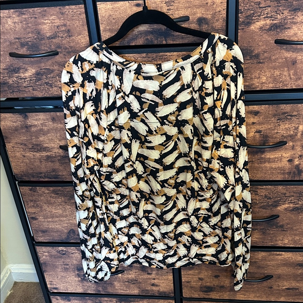 Soya Concept Black and Gold Abstract Blouse* - Picture 6 of 8